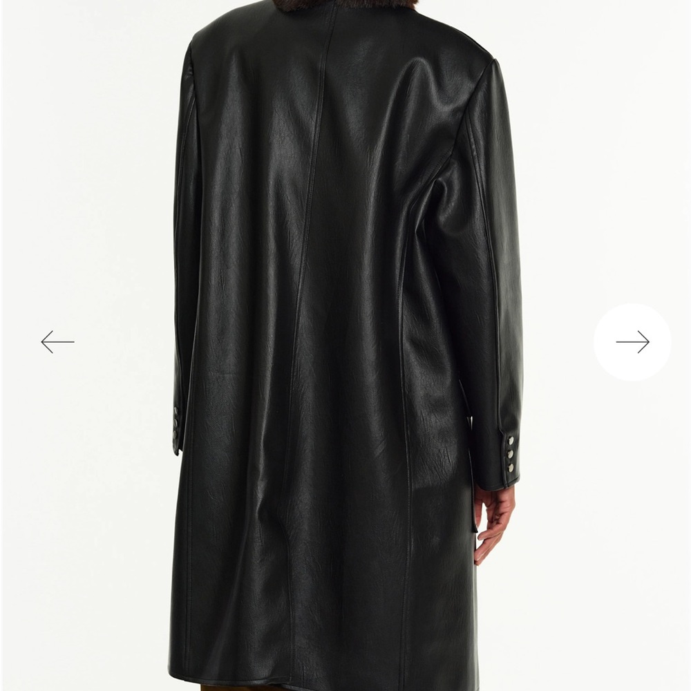 Source Unknown Leather Coat - image 4